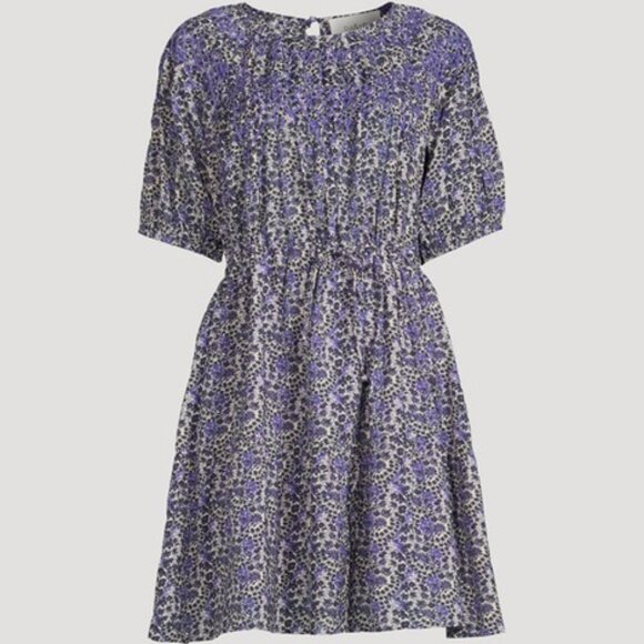 BA&SH Iris Puff-Sleeve Dress in Floral Print - Picture 1 of 4